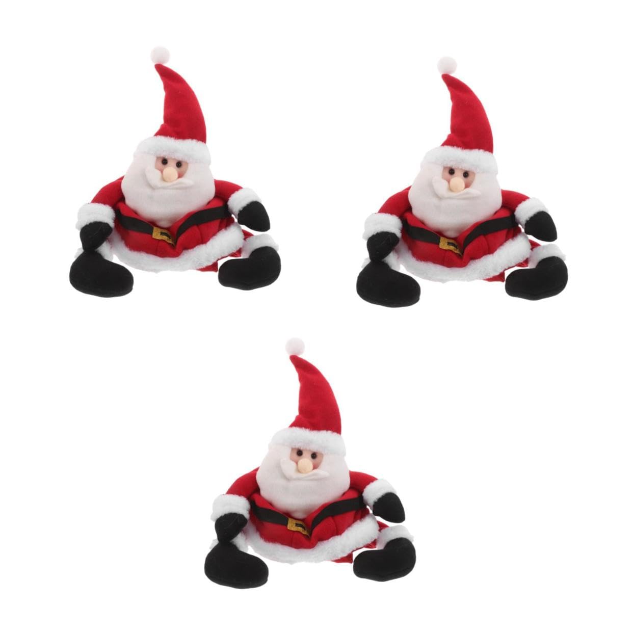 VICASKY 3 Pezzi Cappello Babbo Natale lungo Gambe, Tessuto, per Adulti