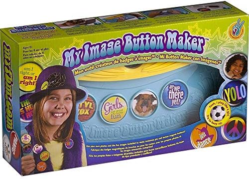 Choose Friendship, My Image Button Maker, Kids Badge Button Kit, Blue/Yellow