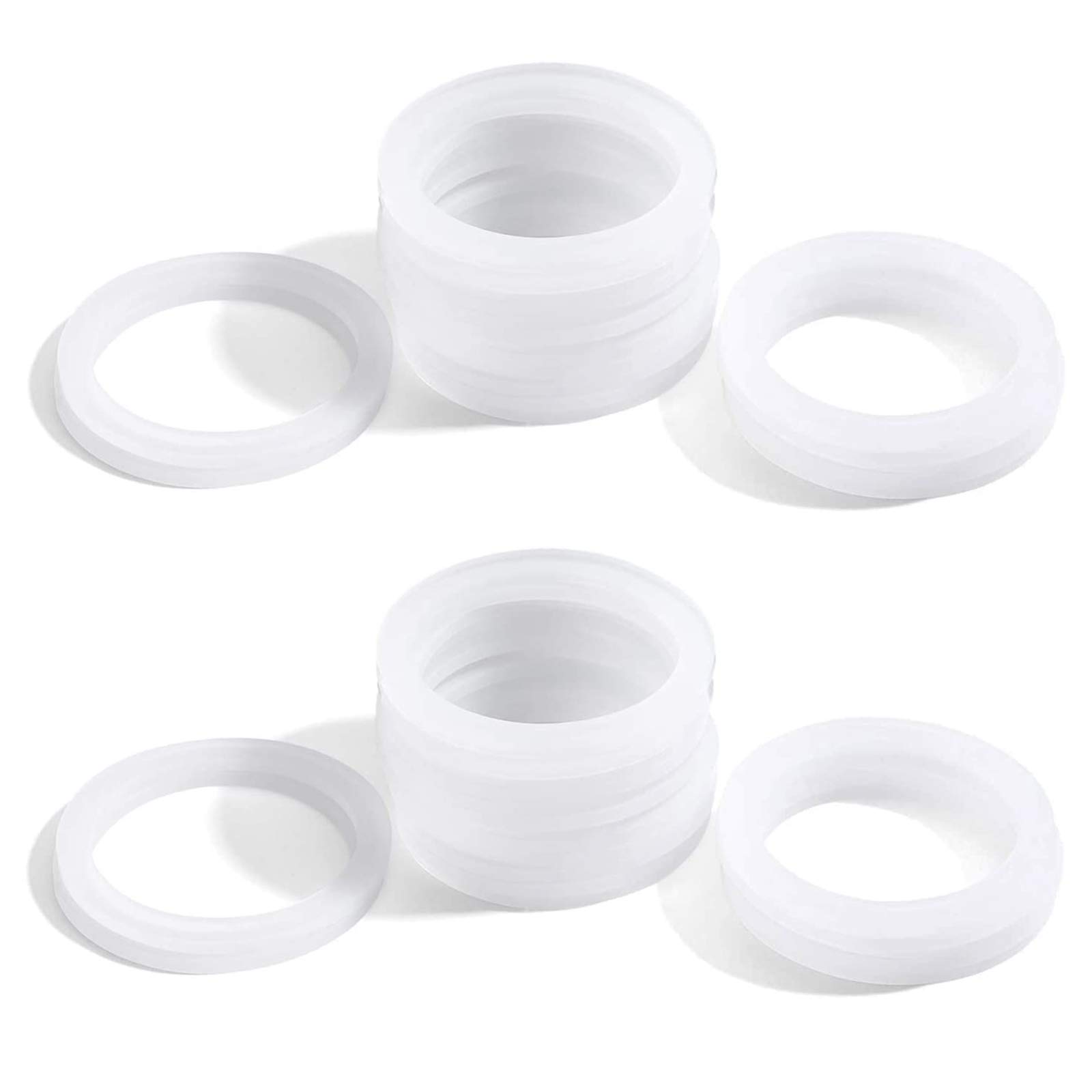 TIMGOU 20PCs Silicone Seal Rings for Mason Jar Lids, Reusable Snap Fit Gaskets for Leak Proof Mason Jar Lids (20 Pack, Standard Mouth)