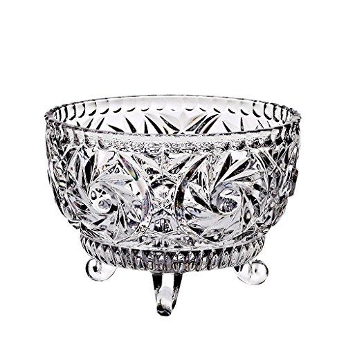 Schale Obstschale 3 Fuß Schale Marina Transparent D 15 cm Kristallglas Cover