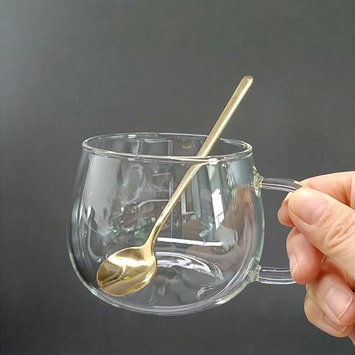 Miniatura 6 de RYUHYF Juego de taza de café y platillo, juego de bandeja de té de gran capacidad de 11.8 onzas, juego de taza de café y platillo para el hogar de