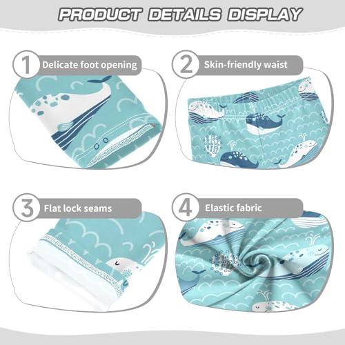 ZZKKO Girls Leggings Naive Whale Toddler Girls Clothes Leggings for Girls Toddler Girls Leggings 3-4T3