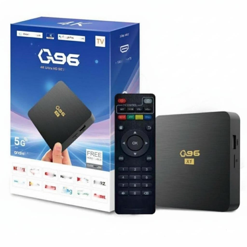 Q96 X1 Android TV Box, 4K Ultra HD Set Top Box, 5G WiFi, Remote