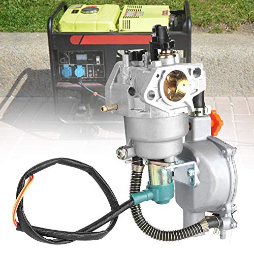 Atyhao Carburador de Combustible Dual para generador LPG CNG Apto para Accesorios de estrangulador Manual GX390 188F 4.5-5.5KW Piezas de Repuesto para cortacésped