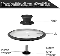 Vista 3 de JoyTube Pomo universal de repuesto para tapas de olla, cubierta de silicona resistente al calor, asas de sujeción sin BPA, aptas para lavavajillas