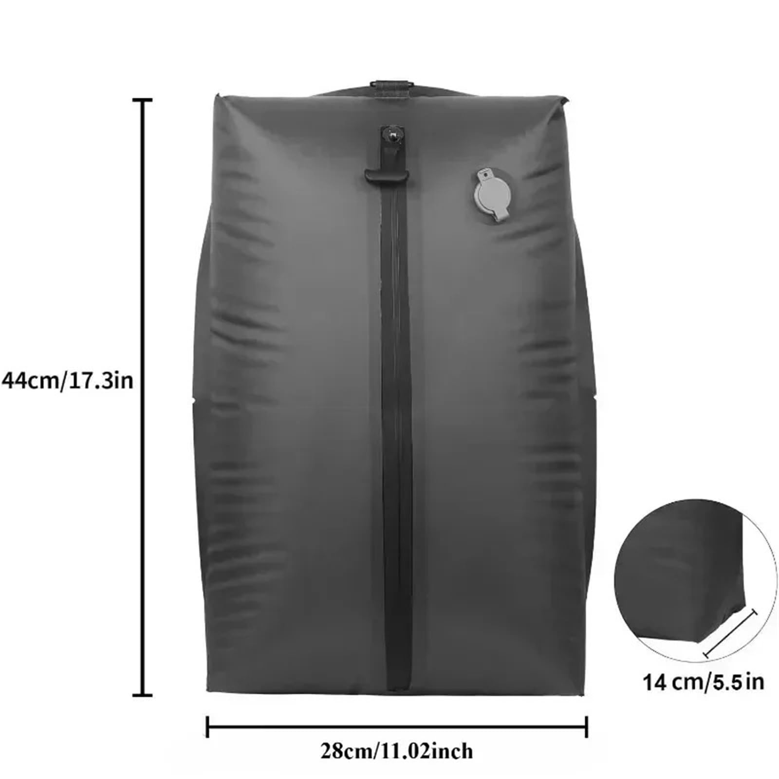 Bolsas vacio Bolsa de almacenamiento de ropa reutilizable con bomba de aire de 17L, mochila de compresión de viaje, bolsa de equipaje para Equipaje(1 bag 1 pump black)