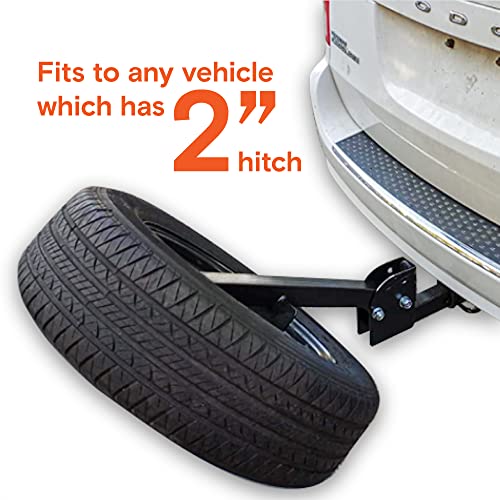 FIXA TOOLS Hitch Spare Tire Mount Universal Trailer Hitch Tire Carrier