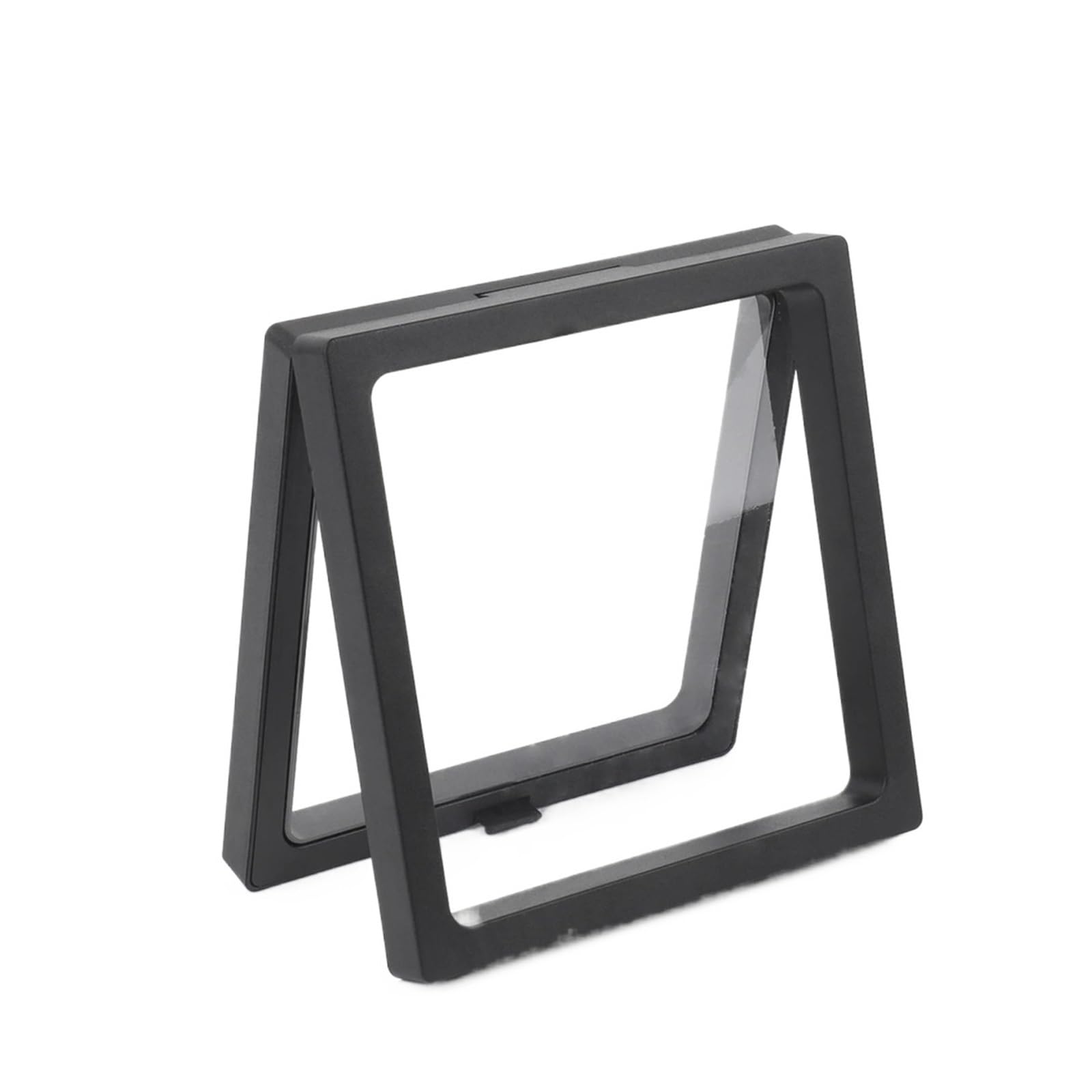 20pcs PE Film Jewelry Storage Box 3D Packaging Case Gemstone Free Stand Floating Frame Membrane Ring Earrings Necklace Display Holder For Earring Necklace Bracelet(Black-11x11cm)