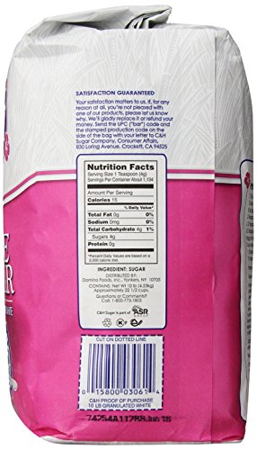 C&H Pure Cane, Granulated White Sugar, 10 Lb #TOP2