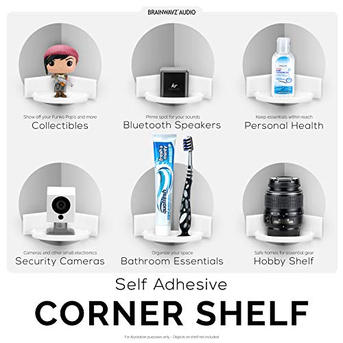 Mini Circular Corner Shelf Mount for Security Cameras, Baby Monitors, Speakers, Plants 