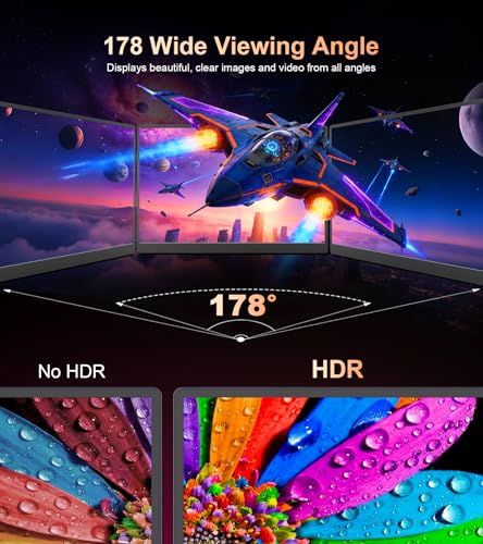 Image of 4K Portable Monitor - 15.6 inch UHD 3840 * 2400 16:10 450 Nits 135% sRGB IPS Screen with 2 USB-C & HDMI Ports for Laptop /Mac /PC /PS5 /Xbox with Speakers Stand,VESA Compatible(Metallic Black)