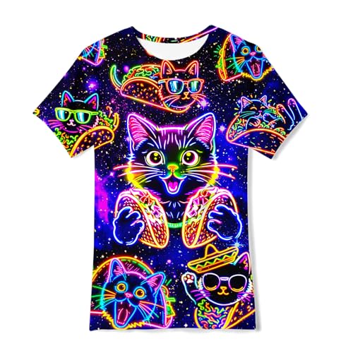 Image of uideazone Tshirts for Boys Kids Short Sleeve T-Shirt 3D Graphic Tee Shirts Tops Clothes 4-16 Years