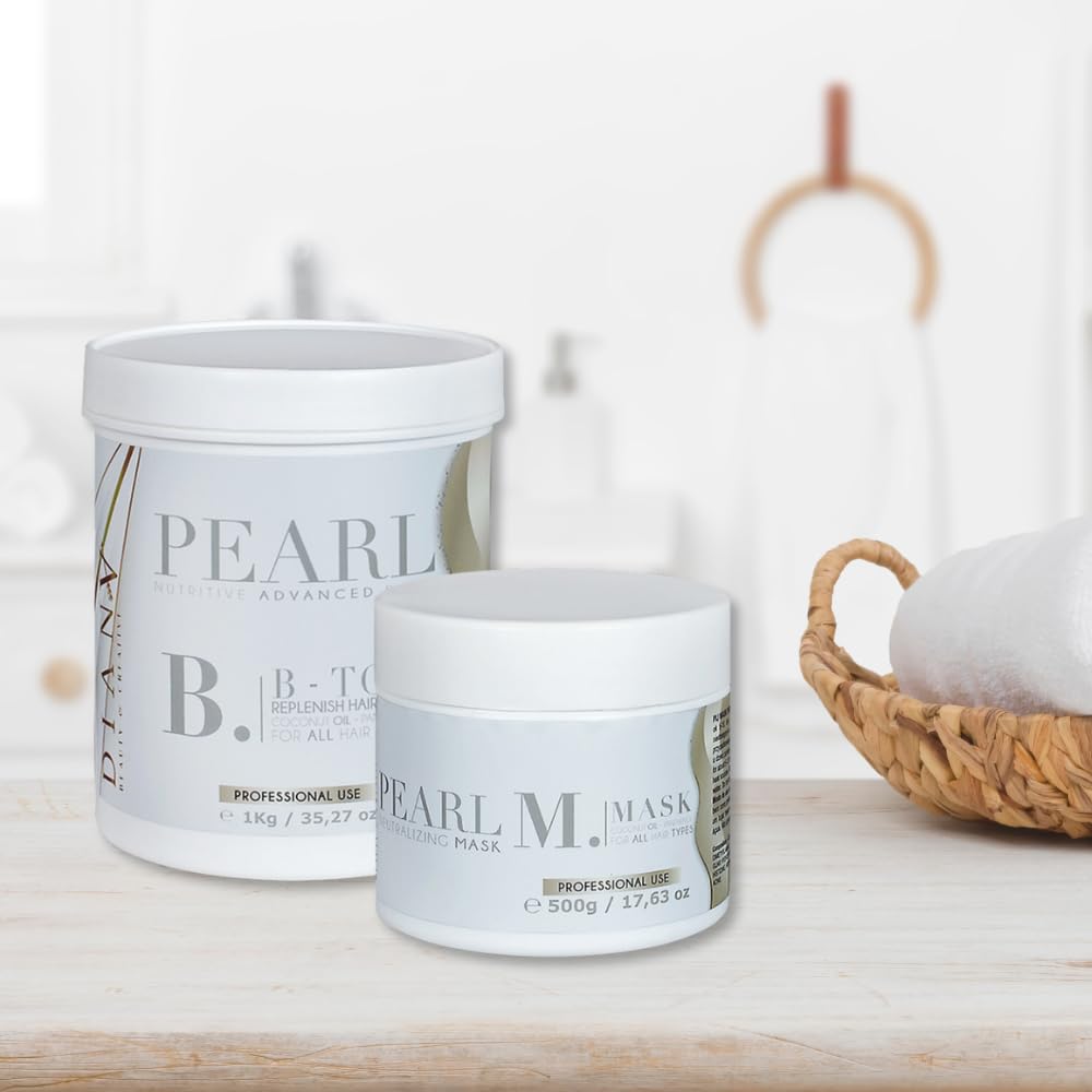 B-Tox - Mascarilla para el pelo y el pelo, juego grande, tratamiento capilar con aminoácidos y vitaminas B, regeneración del cabello, cuidado del cabello, perla, 1000 g + 500 g