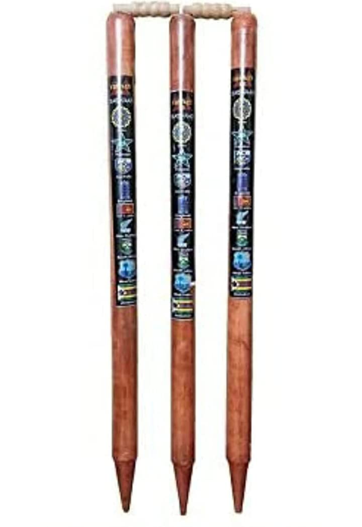Lot de 3 souches de Cricket en Bois avec bélières et Support