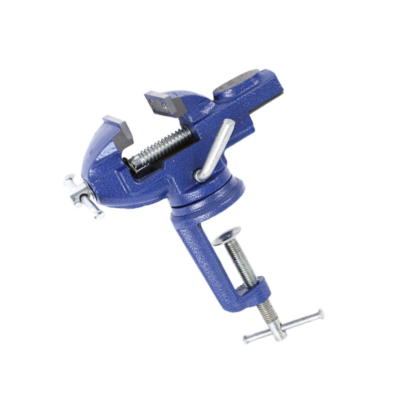 Étau D’établi Rotatif de Petite Taille 360 Degrés, Bleu