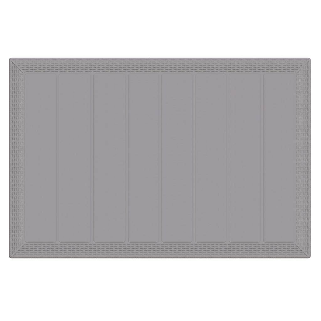 Juego de comedor de jardín de 5 piezas, color gris claro, con 4 sillas y mesa, muebles de terraza resistentes a la intemperie para balcón y jardín, para acogedoras comidas Al-Fresco