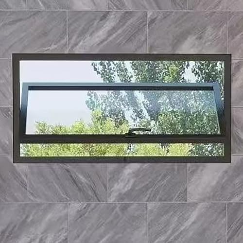 Ventana corredera de aluminio negro elimina la humedad en sotanos con cierre seguro