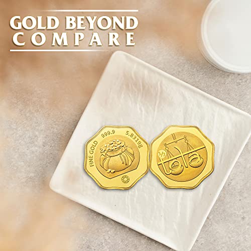 Image of MMTC-PAMP 24k (999.9) 5.8319 gm Half-Tola Yellow Gold Coin