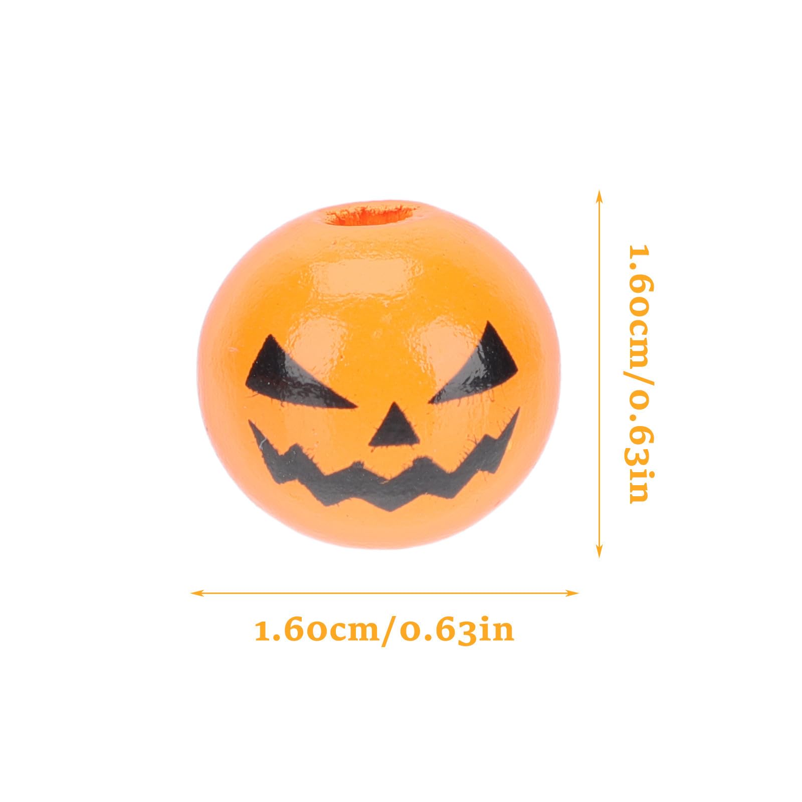 Uonlytech 600 Holzperlen mit Festivalmotiven Halloween Party Kürbis