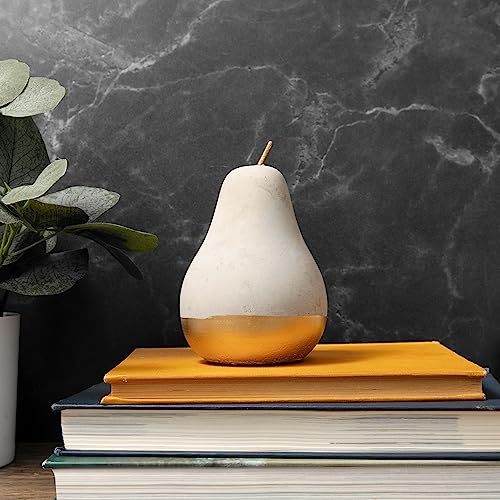 Brenium Decorative Concrete Pear, Modern European Pear-Shaped Décor, Gold Pears For Home Decoration, Hand-Painted Gold Artificial Fruit Crafts, Decorative Fruits, Handmade Home Decor #TOP27