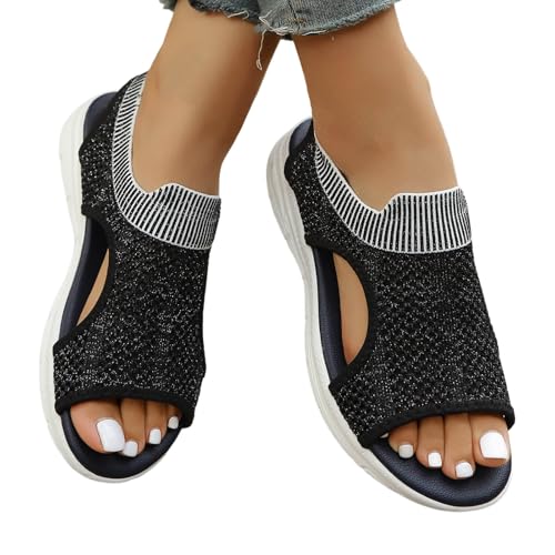 Sandalias para mujer bohemias con correa elástica y soporte plantar para el verano 7