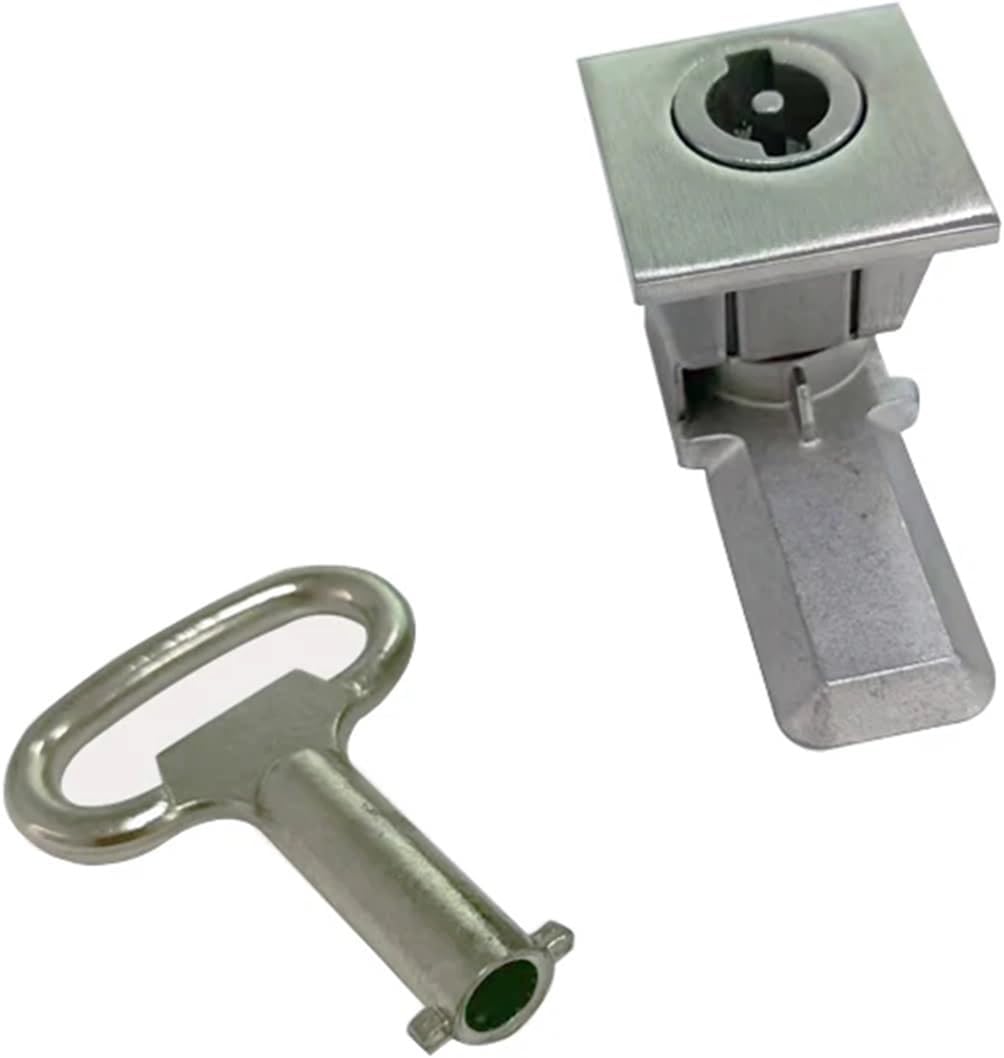 3Sets Stainless Steel Cam Lock Equipment Cabinet Lock with Handle Industrial Distribution Box Mailbox Locks(3Sets-no Key)
