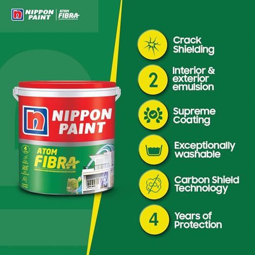 Image of Nippon Paint Atom Fibra 2 in 1 Interior & Exterior Emulsion 20 L Greens (Yellow)
