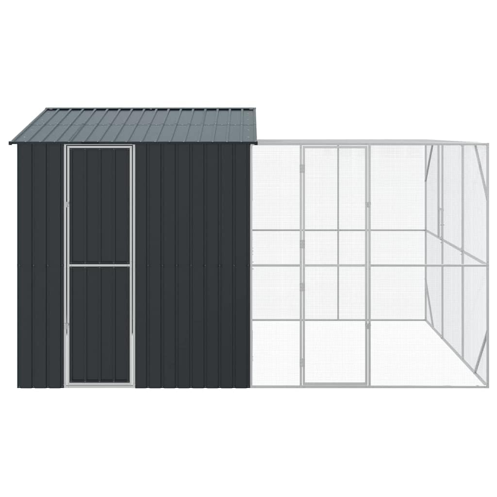 Vogelkäfig Anthrazit 425 x 304 x 247 cm Verzinkter Stahl,Tier- & Haustierbedarf,Haustierbedarf,Vogelbedarf,Vogelkäfige & -ständer,Anthrazit,161.25 kg-3325165