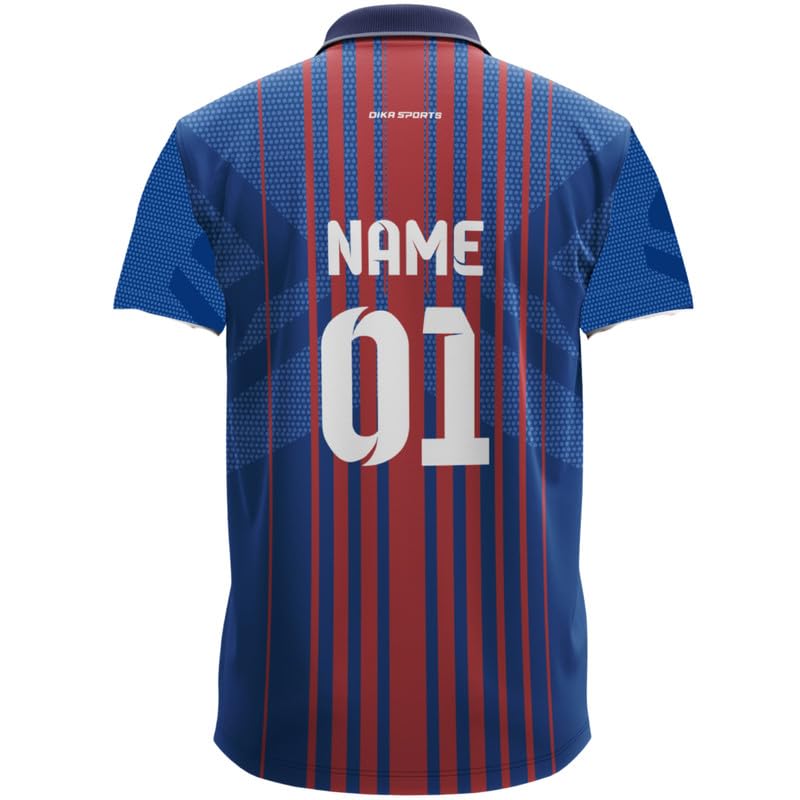 Image of Dika Sports Cricket Custom Player Name and Number Jersey Cricket Tshirt for Men | 2 Year to 5XL