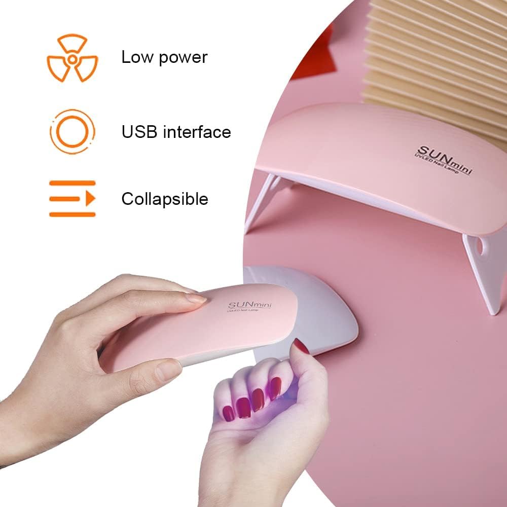 LOVHIDE SUNmini UV LED Nail Lamp for Quick Gel Polish Curing β Portable Mini Nail Dryer Machine for Home & Salon Use 2