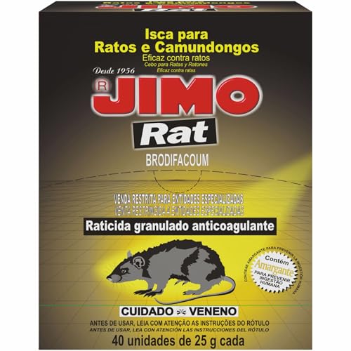 Raticida Rat Estojo Mata Ratos Caixa Com 40 Unidades De 25g Rato Camundongo Isca Para Ninhada