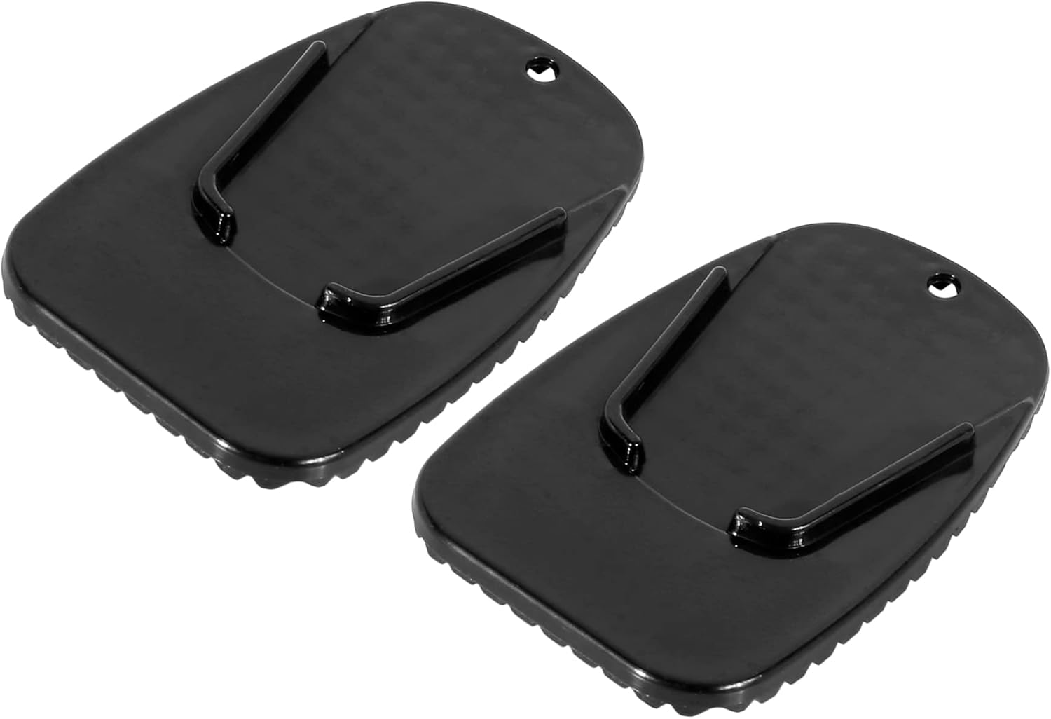 FOVPLUE Jiffy Stand Coasters, Kickstand Pad For Harley All Motorcycles W/side Stand For Touring FL Sportster XL/XR FX/FXR/FXD/FLD/Dyna Softail FLST/FXST Pan America VRSC LiveWire, Black,Pack Of 2
