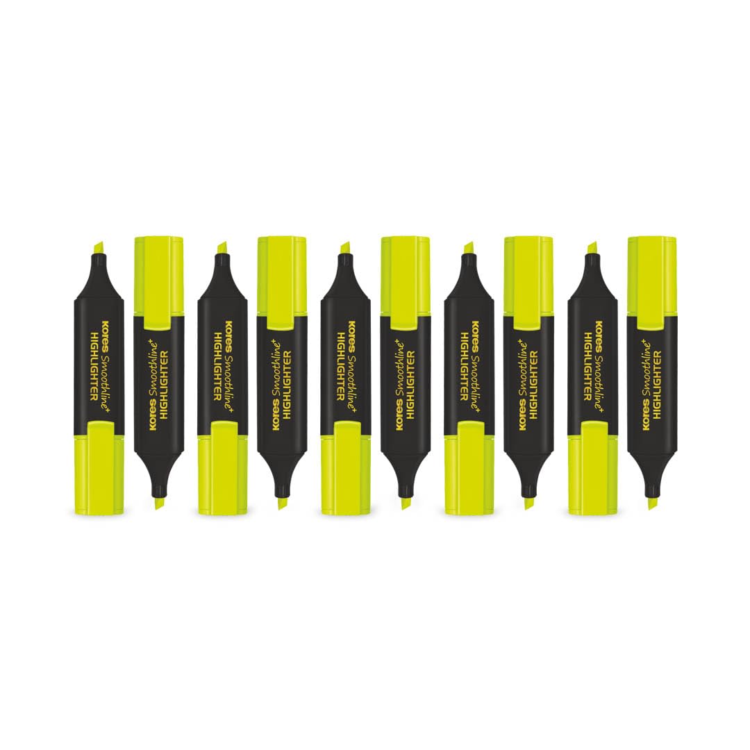 KORES SMOOTHLINE PLUS HIGHLIGHTER YELLOW 10 PCS SET-picture-44