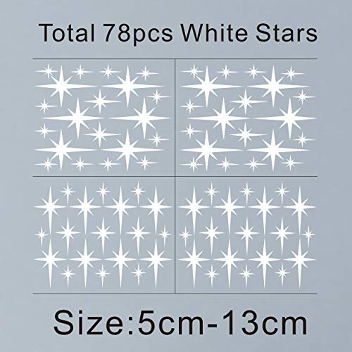 Vinilos decorativos de estrellas retro blanco para pared miniatura 4