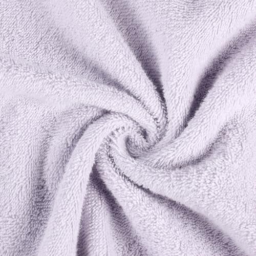 Image of Superior Kids Cotton Terry Poncho, Soft, Absorbent Bath Towel with Hood, Bathroom Accessories, Long, Plush Bathrobes for Bath, Shower, Spa, Resort, Hotel, Beach, Pool, Boy, Girl, Small /Medium, Lilac