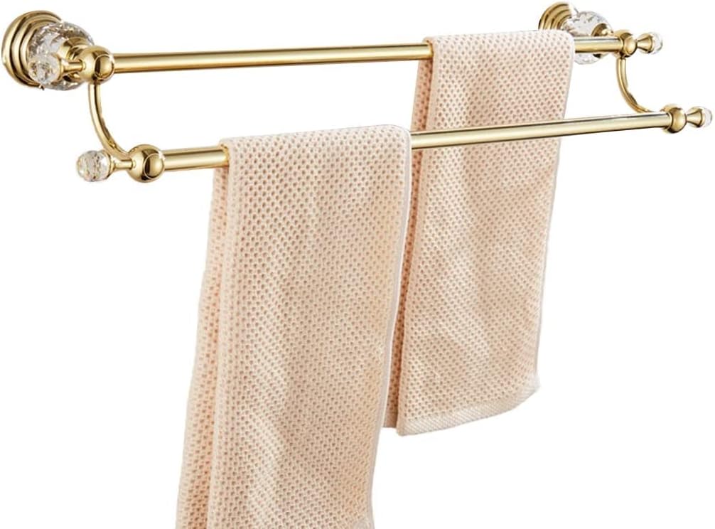 Amazon.com: GEIRONV Golden Crystal Towel Rack, Bathroom Hardware ...