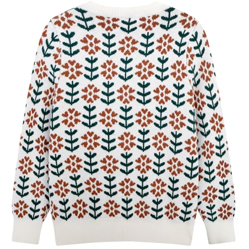 Girls Cardigan Long Sleeve Button Front Sweater Toddler Kids Knit School Uniforms Sweaters with Pockets 3-12 Years