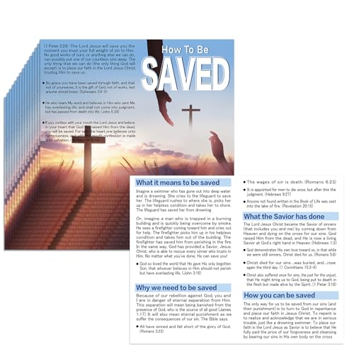 Dunzoom 300 Pcs Gospel Tract Card Salvation Plan Cards Bible