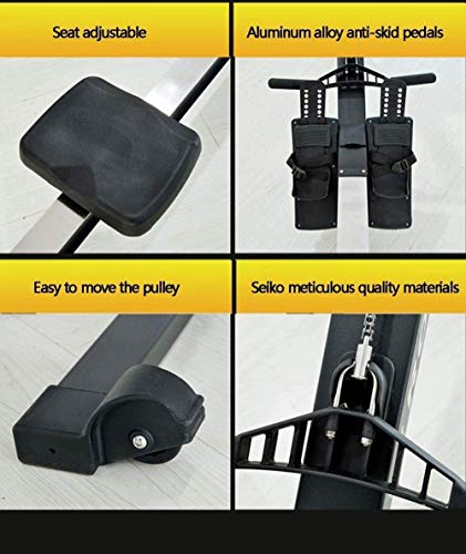 Image of Air Rowing Machine Home Use Foldable Resistance Adjustable Indoor Multi Functional Sports and Fitness Equipment Chain Drive System Super Smooth Slideway