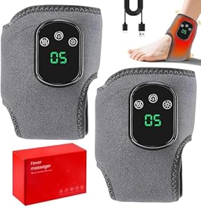 2 Stück 3-In-1 Fussmassagegerät, Fußmassagegerät, Foot Massager, Fußmassage, Tragbares Kabellose Fußmassagegerät 3 Modi und 5 Wärmestufen für Knöchel,Ferse,Sohle,Fußgewö... Ideal Geschenk für Eltern