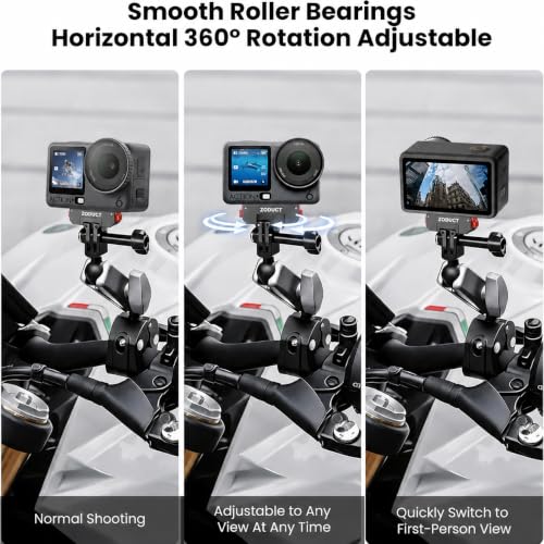 Image of 360 Rotation DJI Magnetic Mount Quick Release Mount for DJI OSMO Action 3 | 4 | 5 Pro with 1 /4 Screw & Dual Claw interfaces for tripods and Stick, Action Camera Accessories (360 Mount)