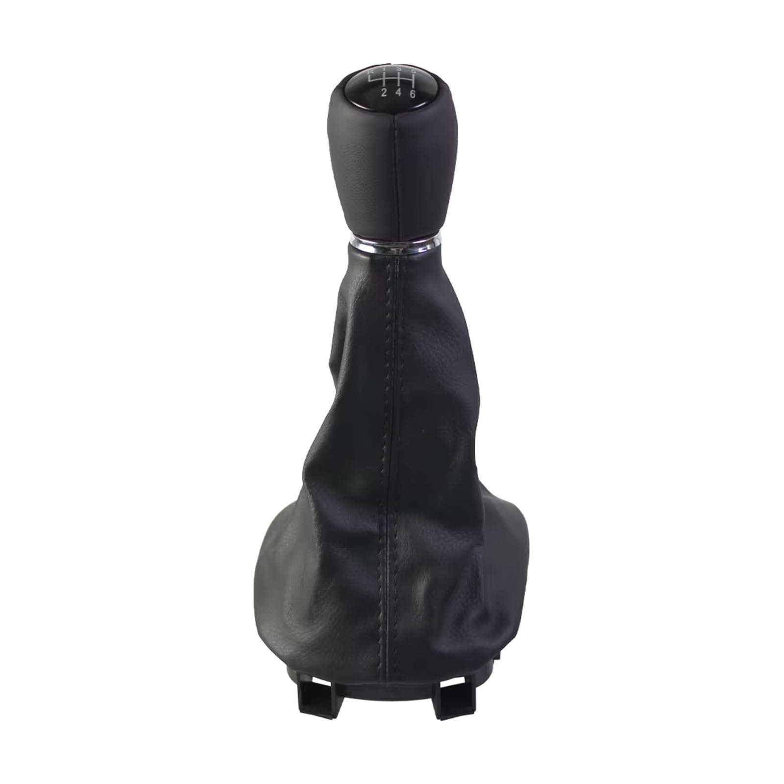 Srvsqtptvk 6-Speed Black Car Shift Knob For Seat For Leon 1 Mk1 2002-2006 For Toledo Ii Mk2 1998-2005 1M0711113 5/6 Speed Manual Gear Shift Knob Pu Gaiter Boot(6-Speed Black)
