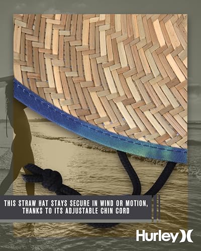 Image of Hurley Men's Straw Hat - Bayside Lifeguard Straw Sun Hat