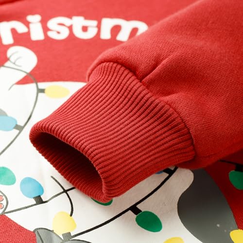 Toddler Boys Girls Christmas Sweatshirt Long Sleeve Baby Santa Claus Sweaters Xmas Winter Clothes 2-7T4