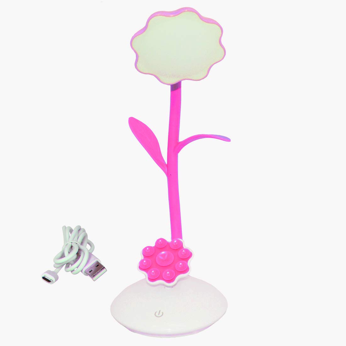 USB Rechargeable LED Desk Lamp Touch White and Warm Light Dimming Setting Table Lamp for Children Reading Study Power Bank Pen Holder and Phone Multi-Functional Desk Lamp (Pink)-image-0