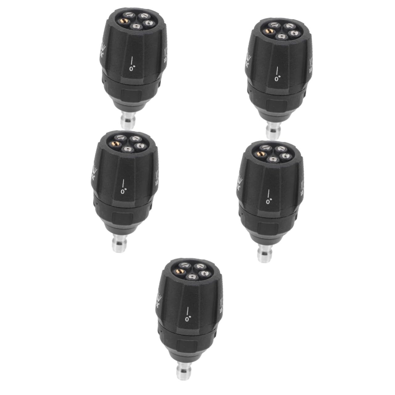 Yardwe 5 Piezas Boquilla de Lavado de Alta presión Agua Lavadora de Coches de Alta presion Boquilla de reemplazo para lavadoras Boquilla de Limpieza de Superficies Accesorios Coche Black
