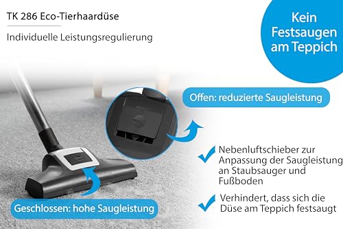 Eco-Tierhaardüse TK 286 von Wessel-Werk | Turbobürste | Ideal für Haustierbesitzer und Allergiker | entfernt Katzen- und Hundehaare | Ideal für Energiesparsauger | inkl. Reinigungszubehör