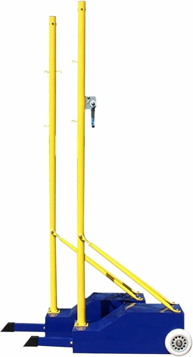 バレーボールポールとバドミントンネットスタンド - 充填可能なベースを備えたポータブル屋内の屋外セット - 裏庭用ヘビーデューティー バレーボール  バドミントン セット、13 フィートのネット付き 子供と大人用、大型テニス ネット システム、車道屋内屋外コート用、丈 ...