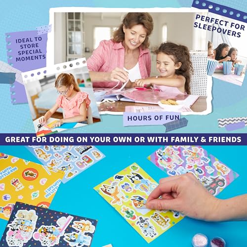 Bluey Scrapbook Kit for Kids with Scrapbooking Supplies Stamp Glitter Glue DIY Photo Album Art Kit Cute Stationary for Kids Gifts for Girls and Boys (Multi Scrapbook) - Thumbnail 3