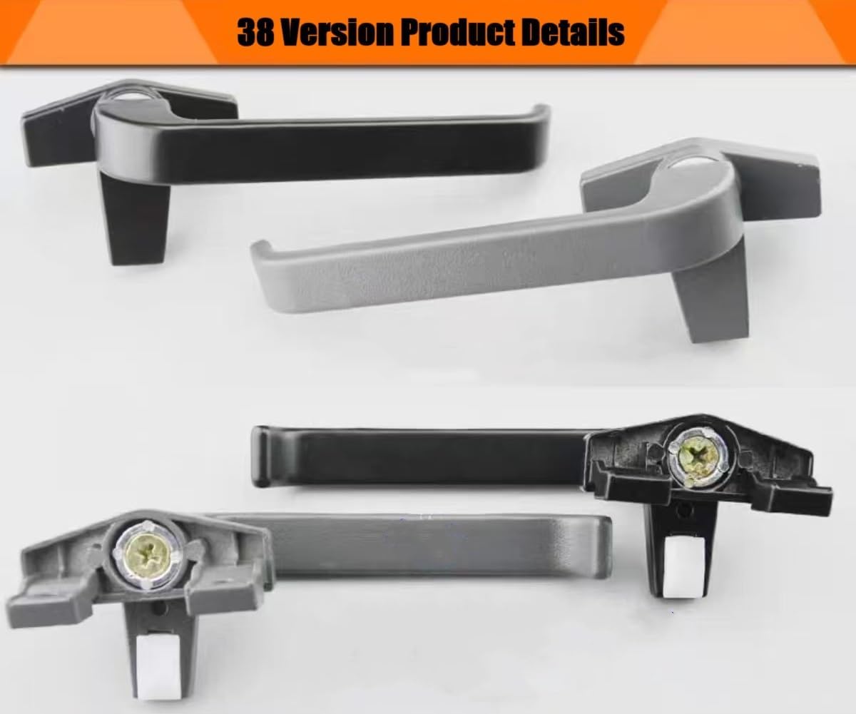 1 Pair Old-Fashioned Doors Window Handle,Aluminum Handle,Pull Inside and Open Window Handle,Replace Old Or Damaged Window Handles(Dark Gray,38 Version)